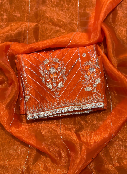 FS786  |Glass Shimmer Suit | Party Wear | Wedding | Jaggo | Ring Ceremony |