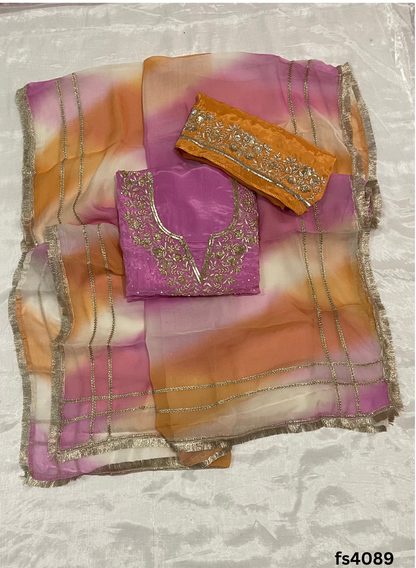 FS4089 | Silk Suit | Party Wear | Ring Ceremony | Festival Suit |  Contrast Suit |
