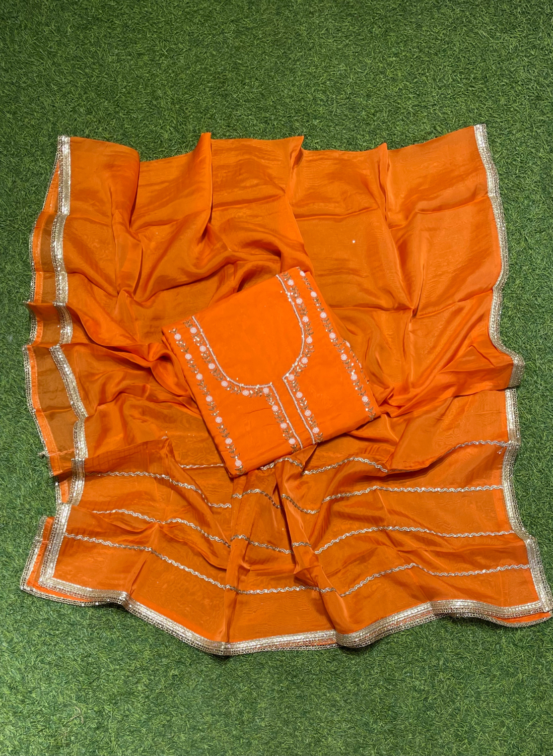Organza Suit| Party Wear | Wedding | Jaggo | Ring Ceremony | Festival | FS633