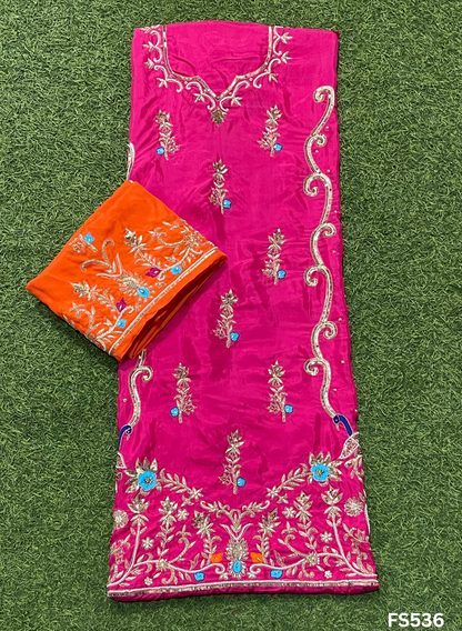 FS536 | Hot pink | Silk Suit | Wedding | Party Wear | Ring Ceremony | Festival Suit