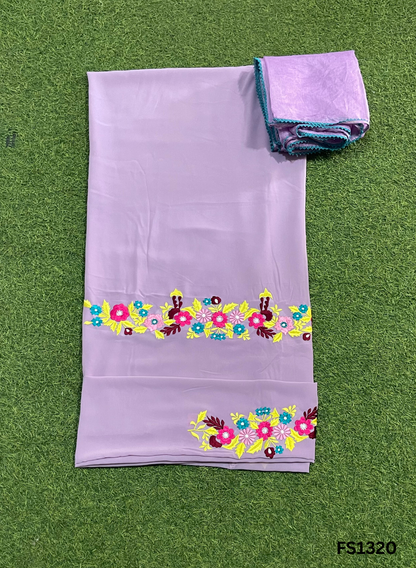 FS1320 | Lavender | Georgette Suit | Party Wear | Wedding | Jaggo | Ring Ceremony | Festival