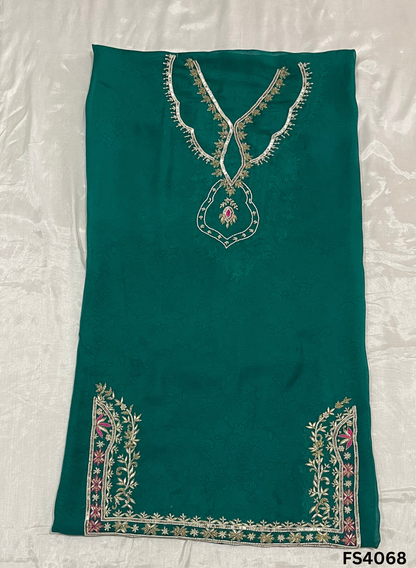 FS4068 | Self-Print Organza Suit |  Party Wear | Wedding | Jaggo | Ring Ceremony | Festival | Contrast |