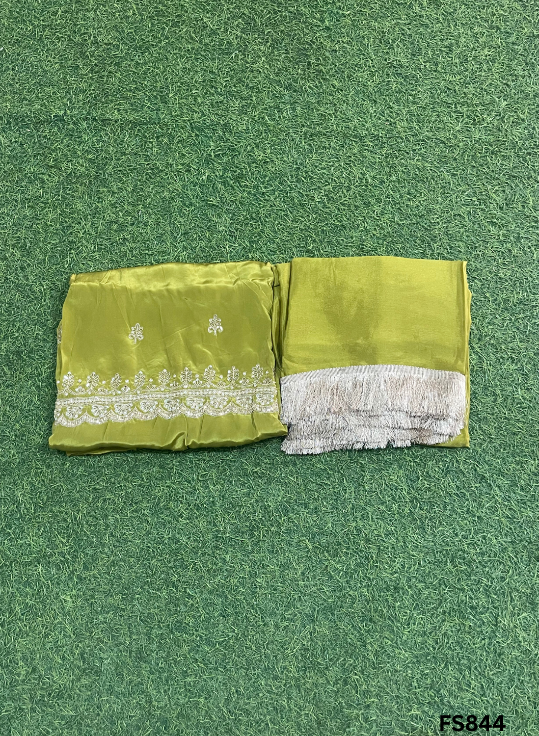 FS844 | Sea-Green | Crepe Suit | Wedding | Party Wear | Ring Ceremony | Festival Suit | Jaggo Suit |