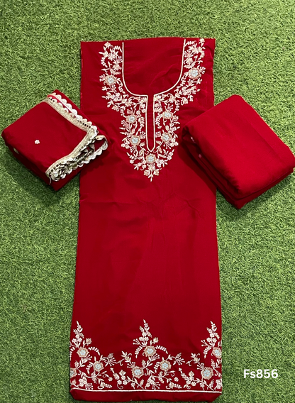 FS856 | Velvet suit | Pure velvet | Wedding | Party Wear | Jaggo | Ring Ceremony | Festival