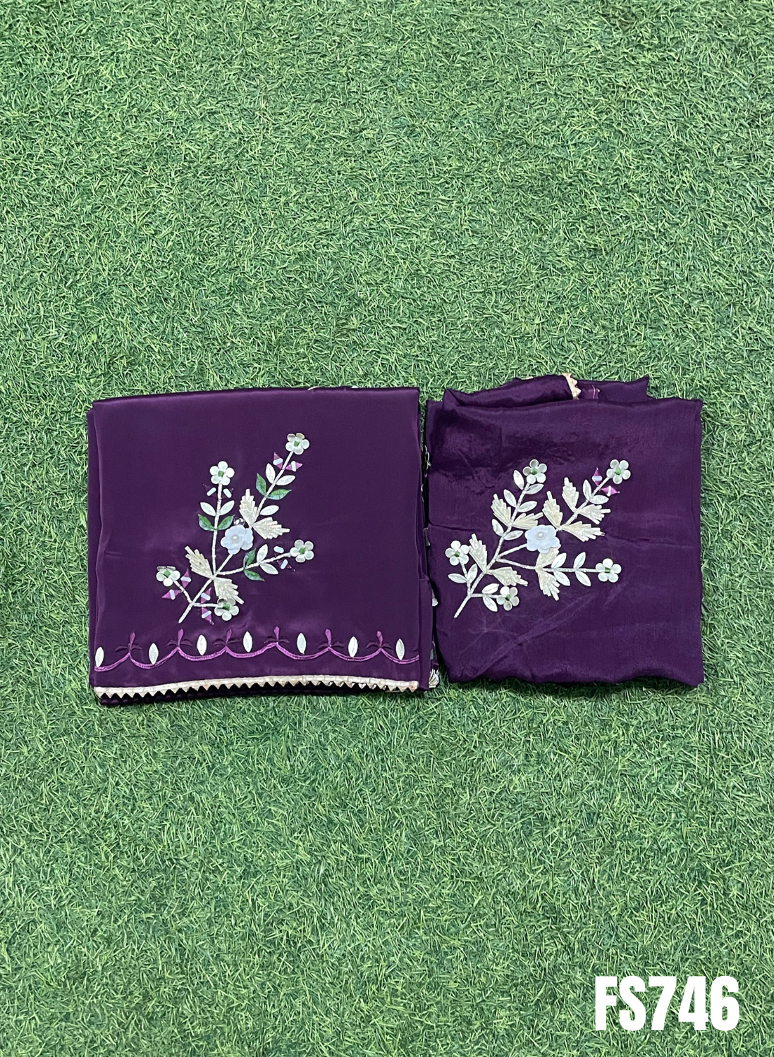 | Purple | Crepe Suit | Wedding | Party Wear | Ring Ceremony | Festival Suit | Allover suit |