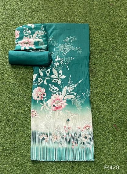FS420 | Green | Cotton Suit | Casual wear|  Summer Suits | Regular wear