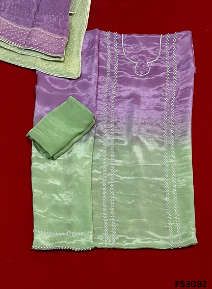 FS3092 | Silk | Double Shade | Party Wear | Wedding | Jaggo | Ring Ceremony | Festival