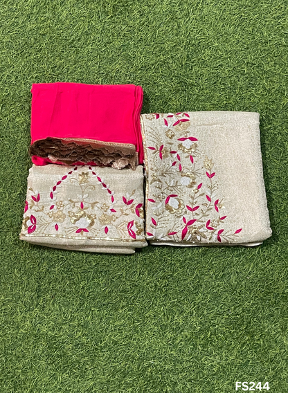 FS244 | Banarsi Silk Suit | Party Wear | Wedding | Ring Ceremony | Festival | Bridal|  F9GAAA