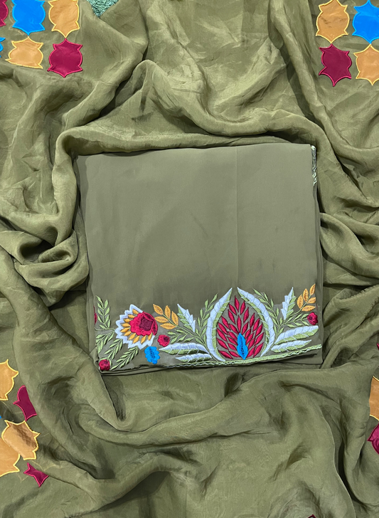 Mehandi | Georgette Suit | Party Wear | Wedding | Jaggo | Ring Ceremony | Festival | FS771