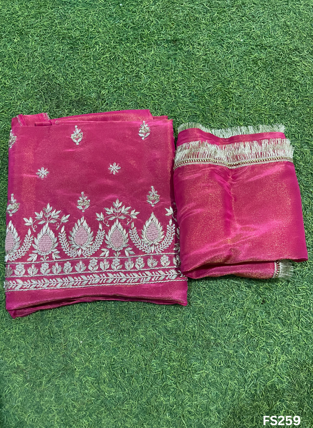 FS259 | Pista | Shimmer Suit | Party Wear | Wedding | Jaggo | Ring Ceremony | Festival | F9FFAA