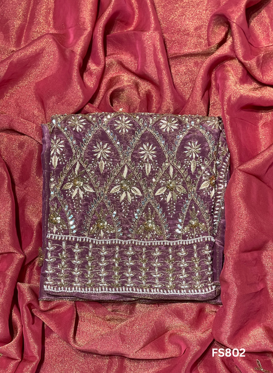 FS802 | Onion Shimmer Suit | Party Wear | Wedding | Jaggo | Ring Ceremony | Festival | Allover suits | F9HAAA