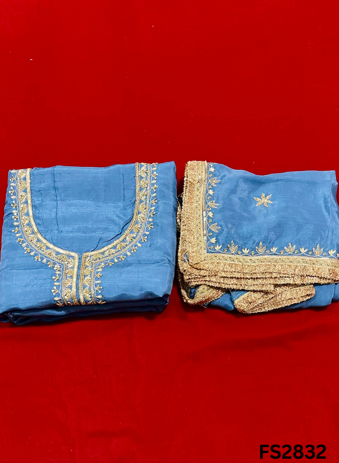 FS2832 | Raw Silk Suit | Party Wear | Jaggo Wear | Weeding Suit