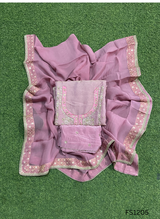 FS1205 | Baby Pink |Shimmer suit | Wedding | Party Wear | Jaggo | Ring Ceremony | Festival