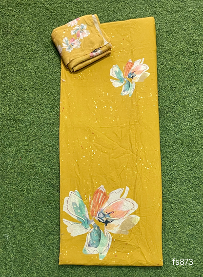 FS873 | Mustard | Cotton Suit | Casual wear | Summer Suits | Regular wear