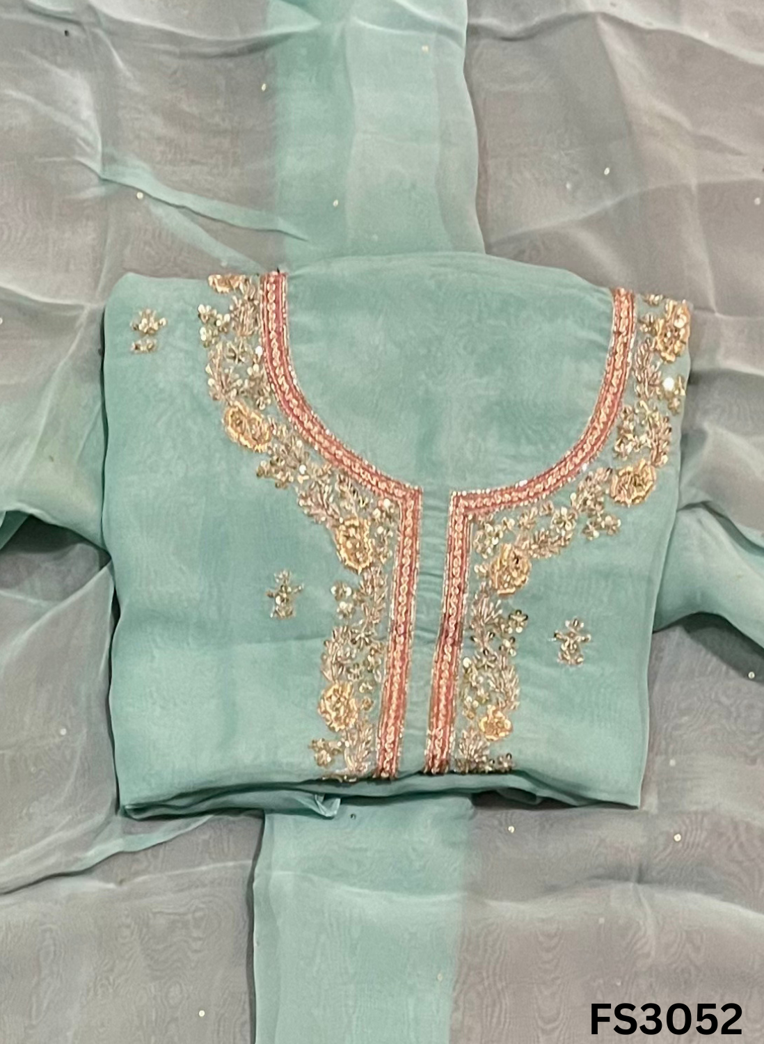 FS3052 | Organza Suit | Wedding | Party Wear | Ring Ceremony | Festival Suit |
