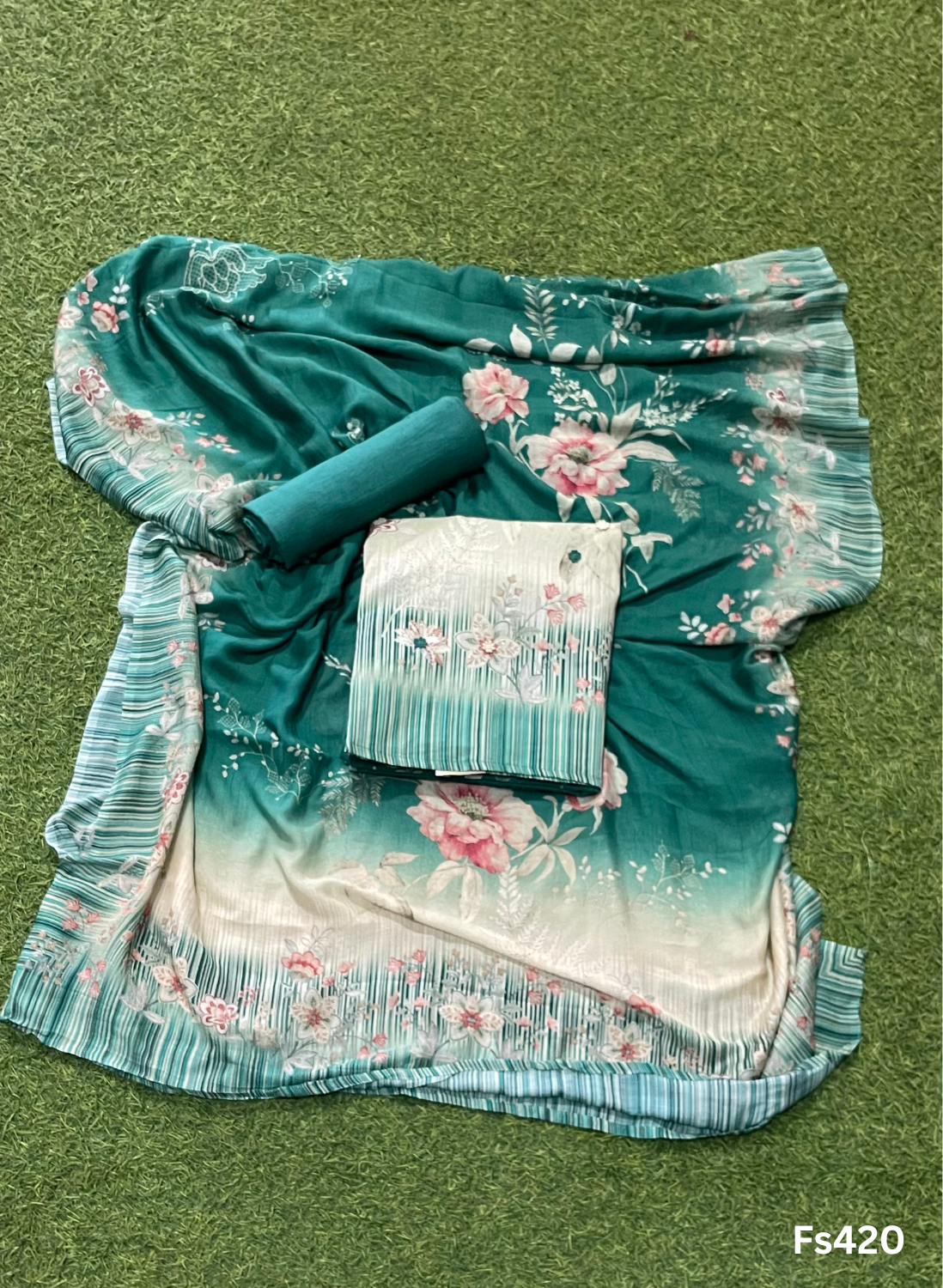 FS420 | Green | Cotton Suit | Casual wear|  Summer Suits | Regular wear