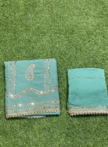 Glass Shimmer Suit | Party Wear | Wedding | Jaggo | Ring Ceremony | Festival|