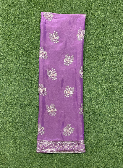 FS321 | Purple shimmer suit | All over |  Shimmer Suit | Party Wear | Wedding | Jaggo | Ring Ceremony | Festival |