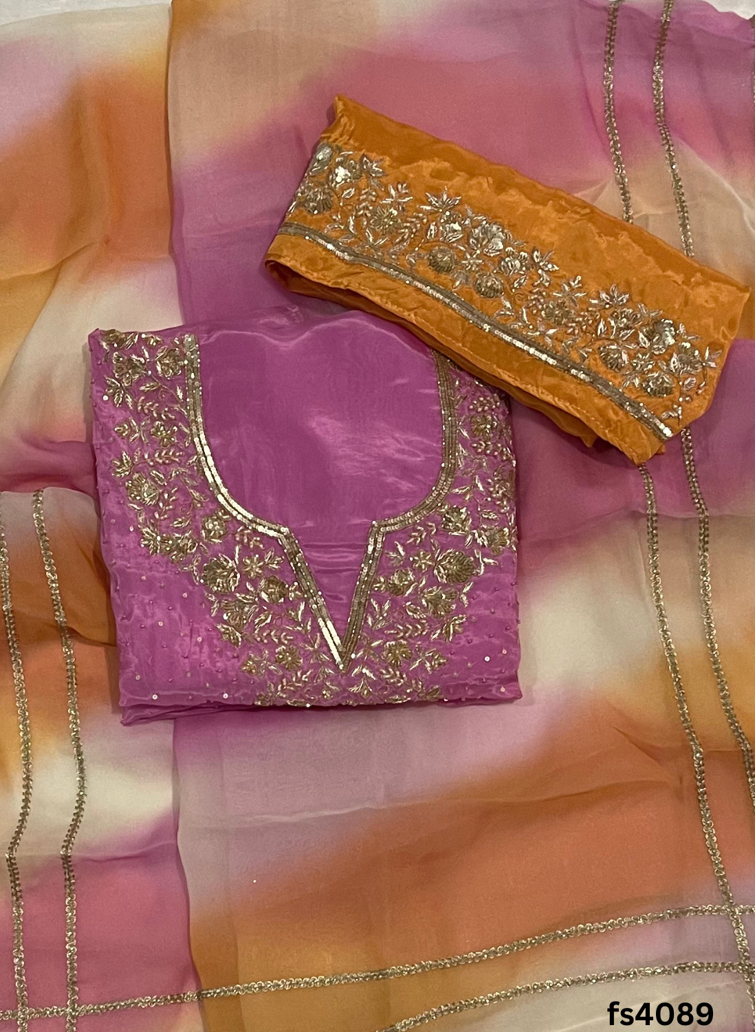 FS4089 | Silk Suit | Party Wear | Ring Ceremony | Festival Suit |  Contrast Suit |