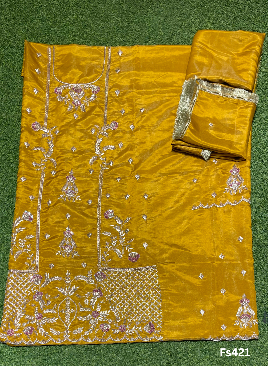FS421 | Shimmer Suit | Party Wear | Wedding | Jaggo | Ring Ceremony | Festival