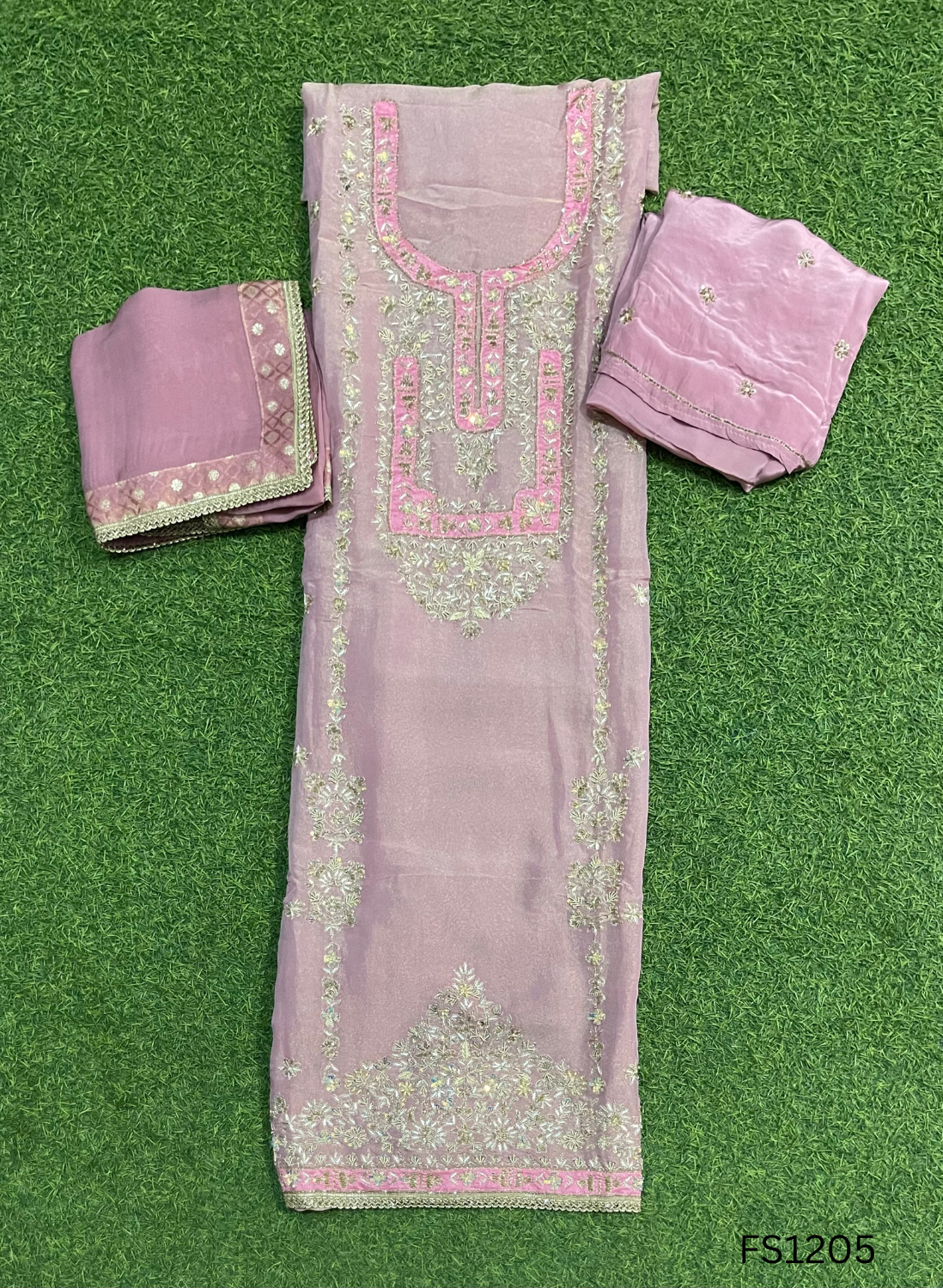 FS1205 | Baby Pink |Shimmer suit | Wedding | Party Wear | Jaggo | Ring Ceremony | Festival