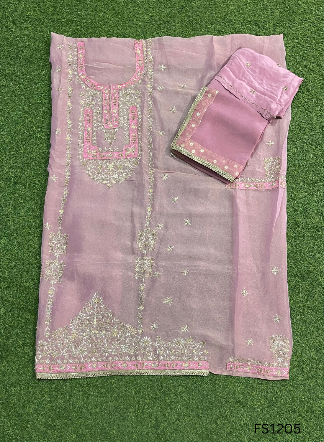 FS1205 | Baby Pink |Shimmer suit | Wedding | Party Wear | Jaggo | Ring Ceremony | Festival