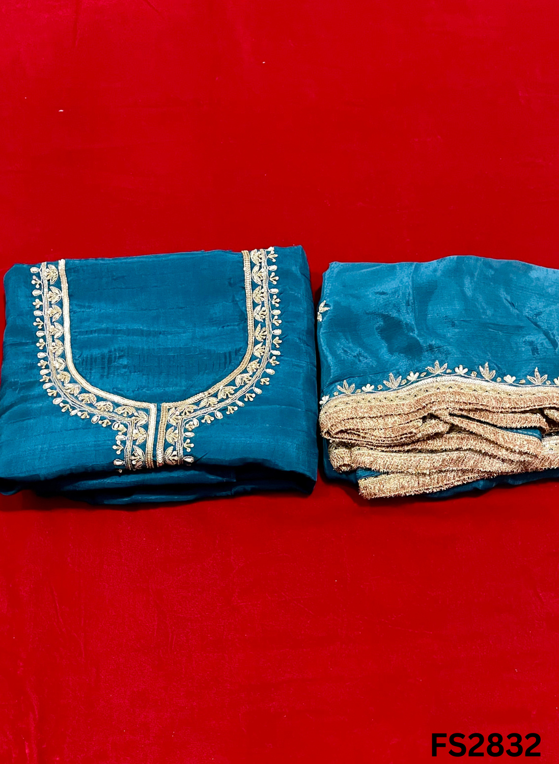 FS2832 | Raw Silk Suit | Party Wear | Jaggo Wear | Weeding Suit