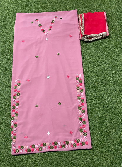 FS768 | Onion | Georgette Suit | Party Wear | Wedding | Jaggo | Ring Ceremony | Festival |