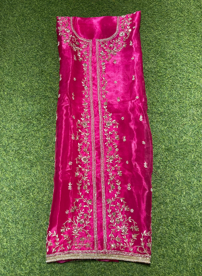 Hot-Pink | Glass Shimmer Suit| Party Wear | Wedding | Jaggo | Ring Ceremony | Festival |