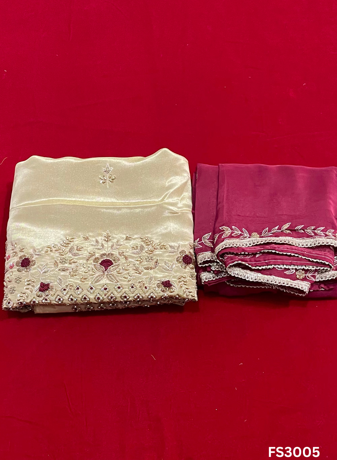FS3005 | Shimmer Suit | Party Wear | Wedding | Jaggo | Ring Ceremony | Festival | Contrast |