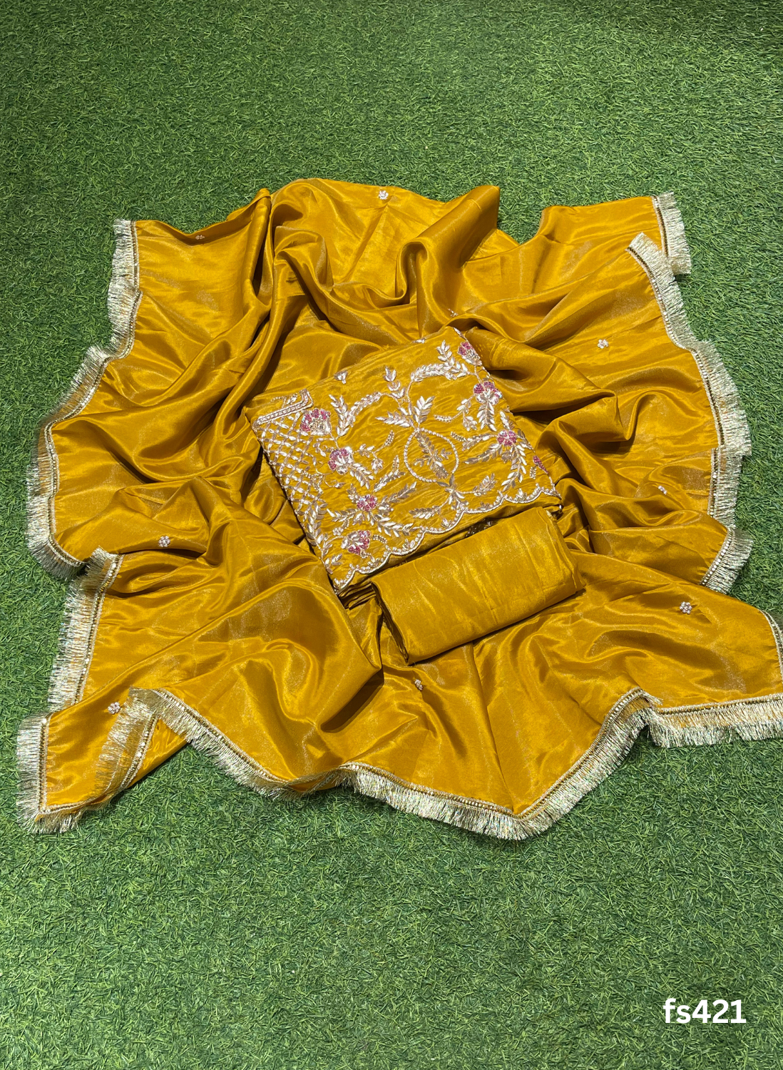 FS421 | Shimmer Suit | Party Wear | Wedding | Jaggo | Ring Ceremony | Festival
