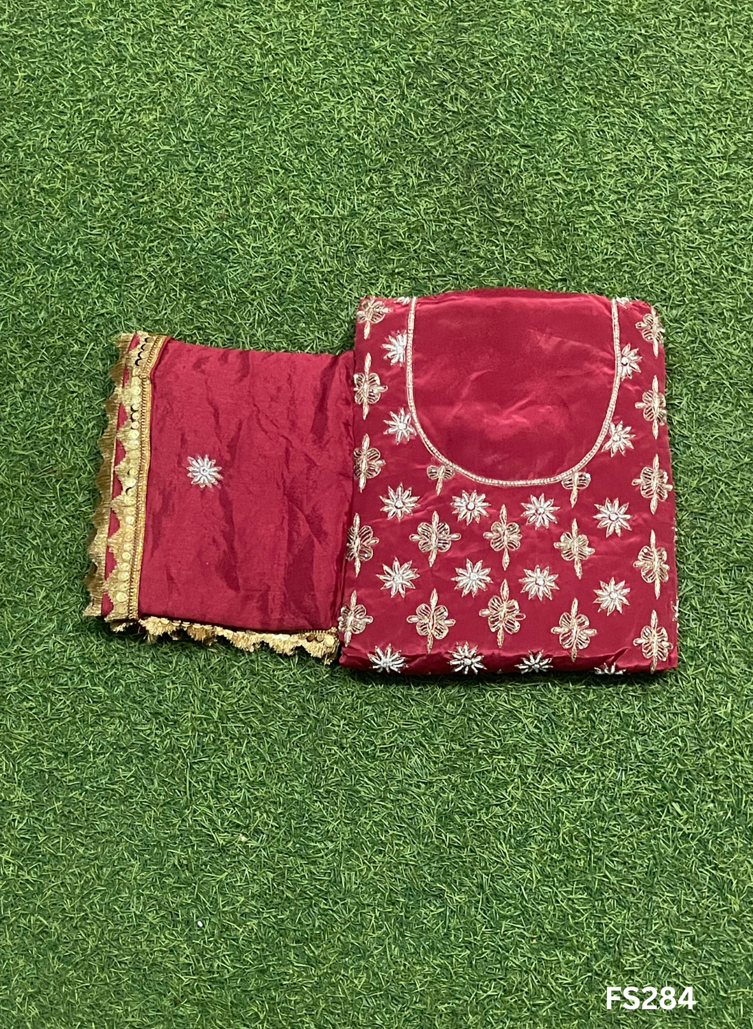 FS284 | Crepe | Crepe Suit | Wedding | Party Wear | Ring Ceremony | Festival Suit