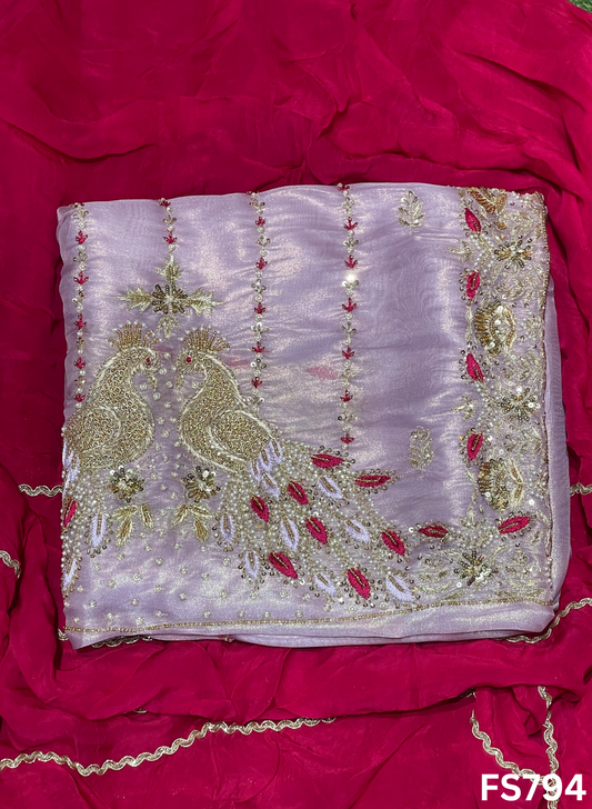 FS794 | Baby-Pink | Jimmy Cho | Suit| Party Wear | Wedding | Jaggo | Ring Ceremony | Festival | F9JFAA