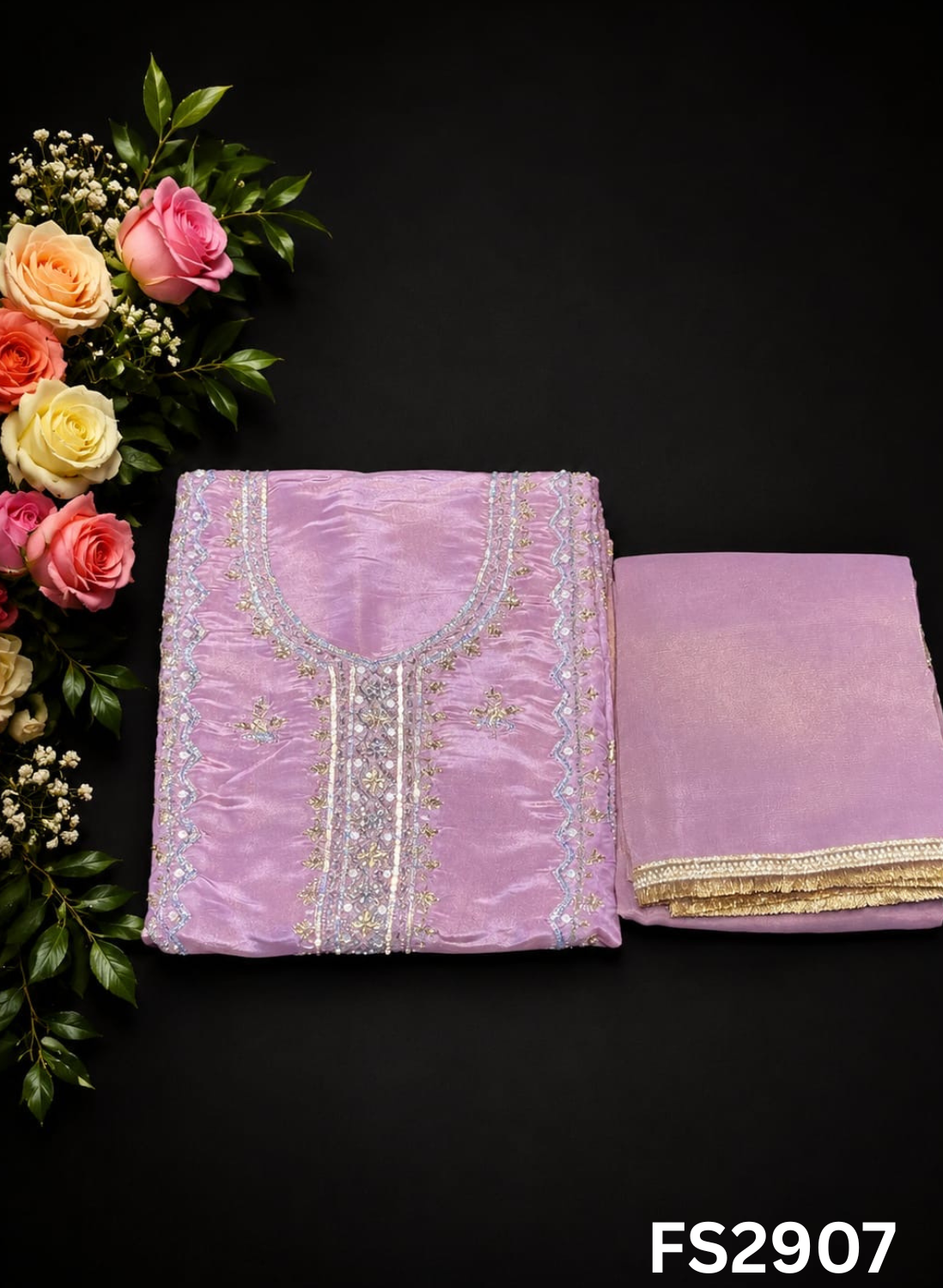 FS2907 | Shimmer Suit | Party Wear | Wedding | Jaggo | Ring Ceremony | Festival