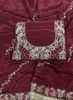 FS2040 | Mehroon | Crepe Suit | Hand-Work | Party Wear | Wedding | Ring Ceremony | Festival | Bridal Suit