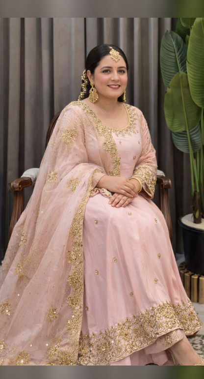 FS2407 | Raw Silk | Anarkali  | Festival  | Semi Stich | Party Wear  | Festival