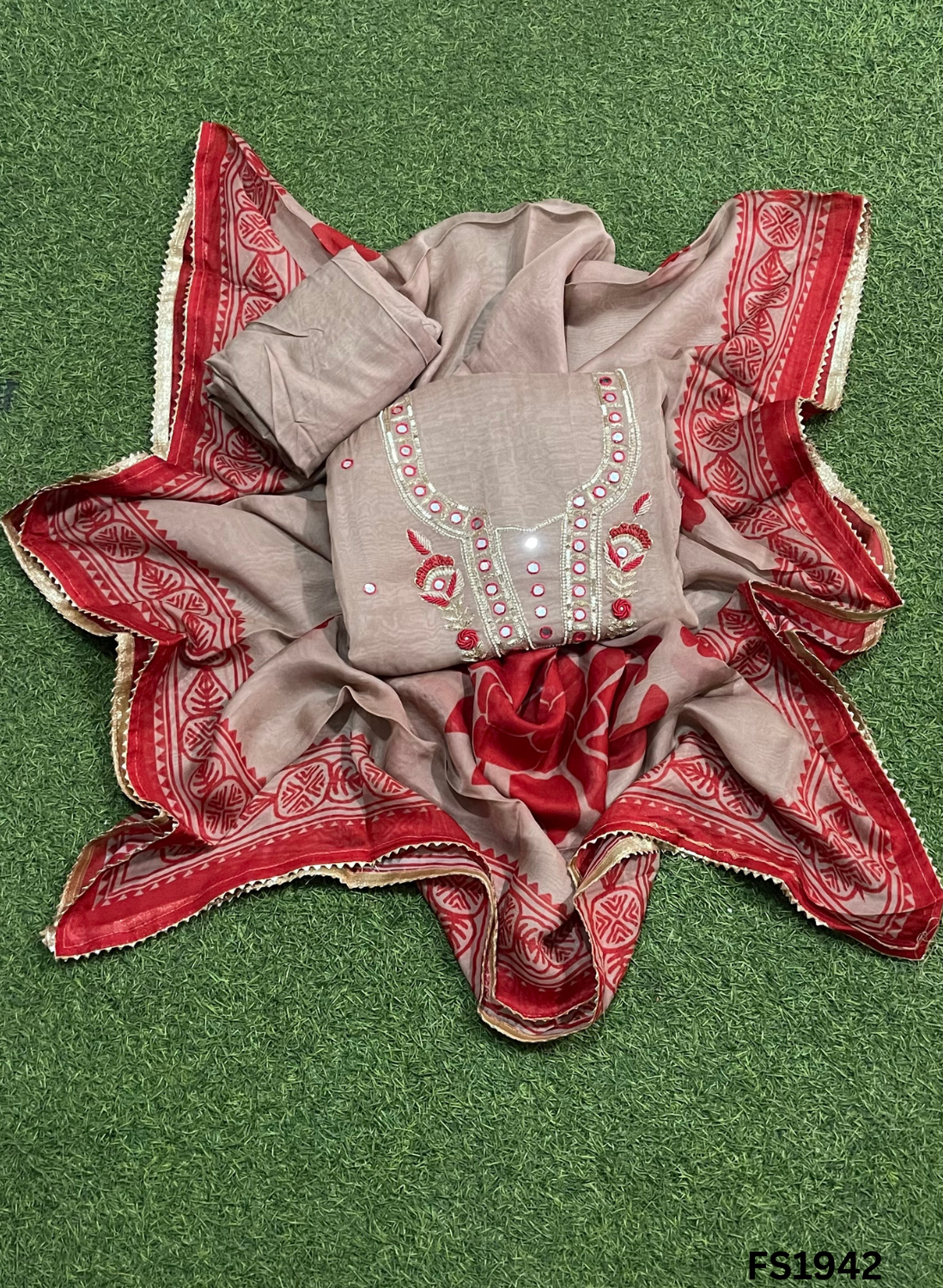 FS1942 | Mehroon | Burberry Suit | Party Wear | Wedding | Jaggo | Ring Ceremony | Festival |