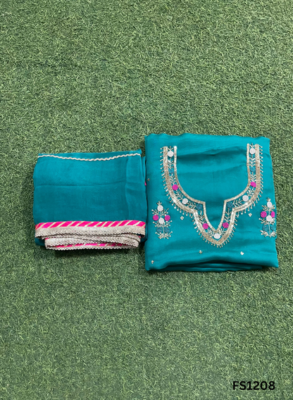 FS1208 | Light-Sky Blue |  Burberry Suit | Party Wear | Wedding | Jaggo | Ring Ceremony | Festival |