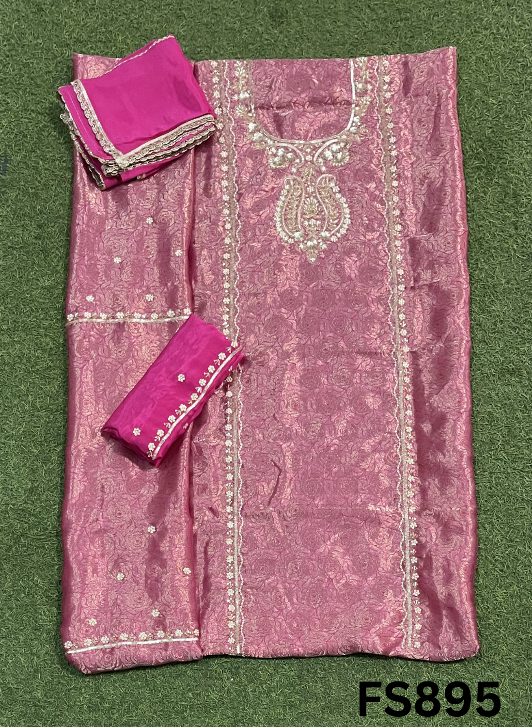 FS895| Navy Blue | Banarasi Silk Suit| Party Wear | Wedding | Jaggo | Ring Ceremony | Festival |