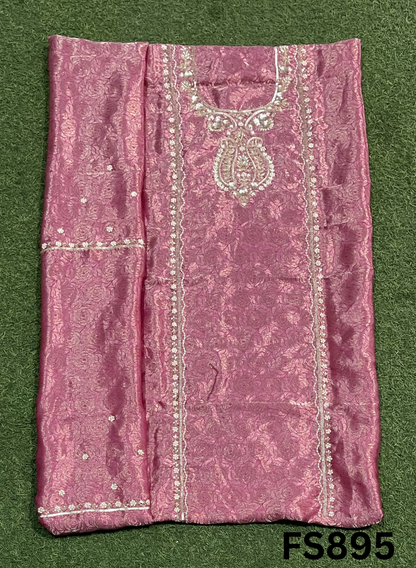 FS895| Navy Blue | Banarasi Silk Suit| Party Wear | Wedding | Jaggo | Ring Ceremony | Festival |
