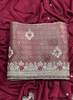 FS2200 | Mehroon | Banarsi Shimmer Suit | Party Wear | Wedding | Jaggo | Ring Ceremony | Festival