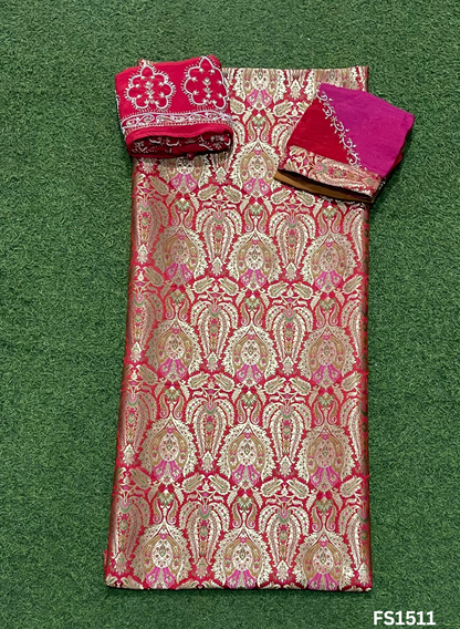 FS1511| Multi-Color | Banarsi Silk Suit | Party Wear | Wedding | Ring Ceremony | Festival | Bridal |