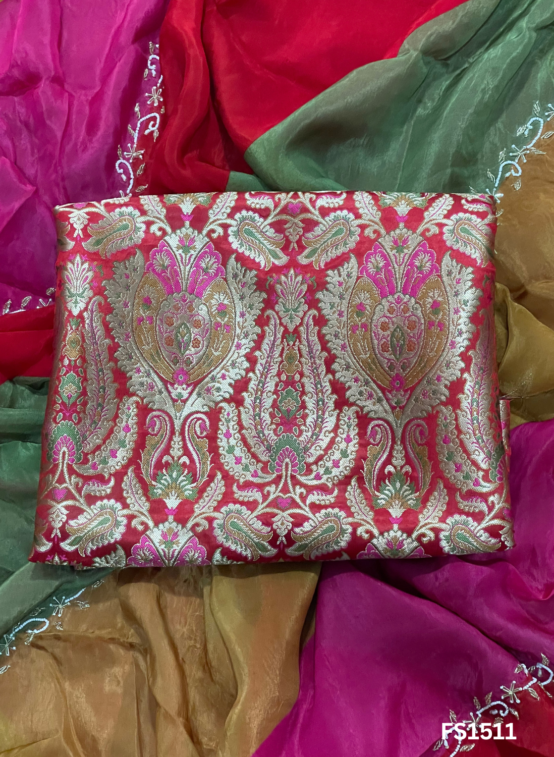 FS1511| Multi-Color | Banarsi Silk Suit | Party Wear | Wedding | Ring Ceremony | Festival | Bridal |