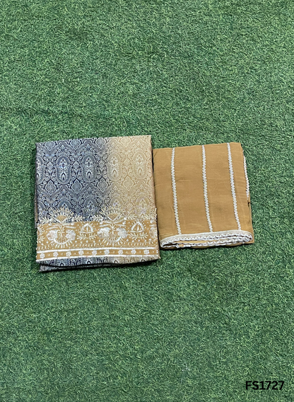 FS1727 | Banarsi Shimmer Suit | Party Wear | Wedding | Jaggo | Ring Ceremony | Festival