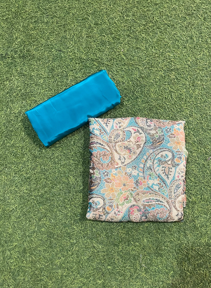 FS2102 | Banarasi Silk Suit | Party Wear | Wedding | Jaggo | Ring Ceremony | Festival | F9DFAA