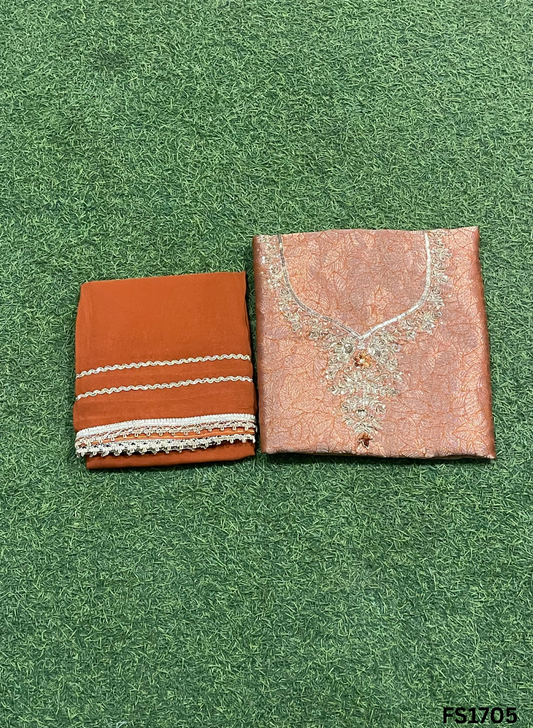 FS1705 | Firozi | Banarsi | Silk Suit | Party Wear | Wedding | Ring Ceremony | Festival | Bridal|