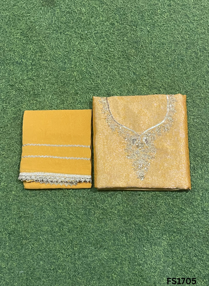 FS1705 | Firozi | Banarsi | Silk Suit | Party Wear | Wedding | Ring Ceremony | Festival | Bridal|