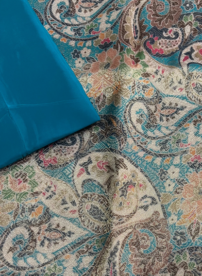 FS2102 | Banarasi Silk Suit | Party Wear | Wedding | Jaggo | Ring Ceremony | Festival | F9DFAA