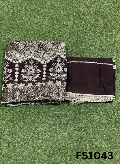 FS1043   | Banarsi Silk Suit | Party Wear | Wedding | Ring Ceremony | Festival | Bridal |