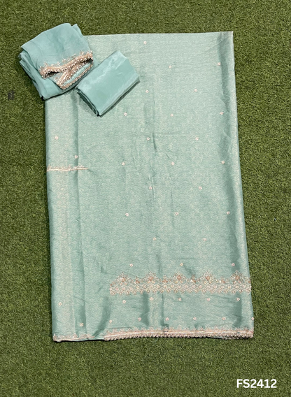 FS2412 | Banarsi Silk Suit | Party Wear | Wedding | Ring Ceremony | Festival | Bridal| F9FFAA